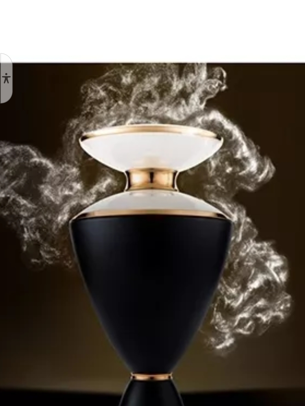 Bulgari Black, White and Gold Decorative Ceramic Vase